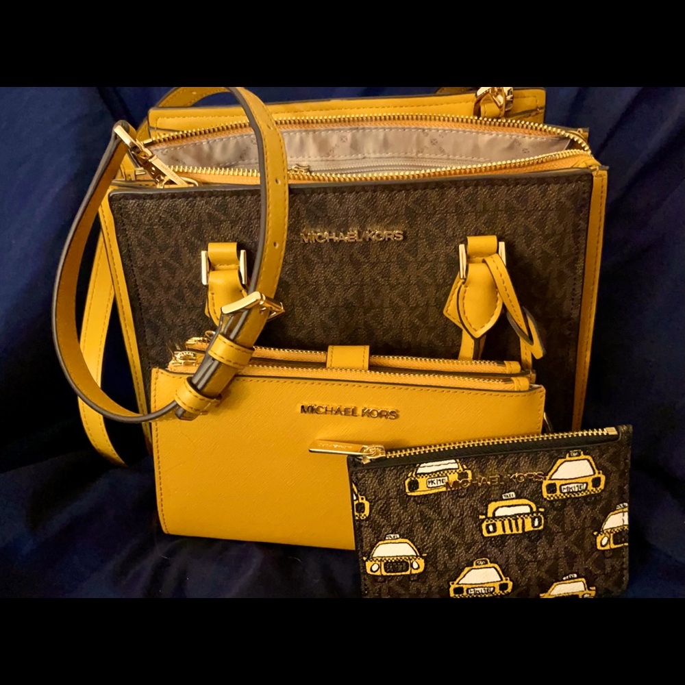 NEW MK HOPE CROSSBODY SATCHEL BUNDLE